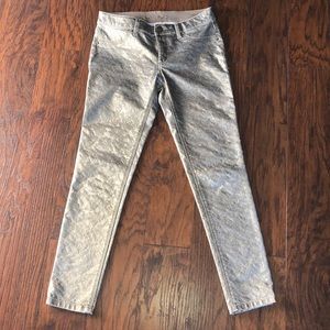 DL1961 gold jeans with floral print